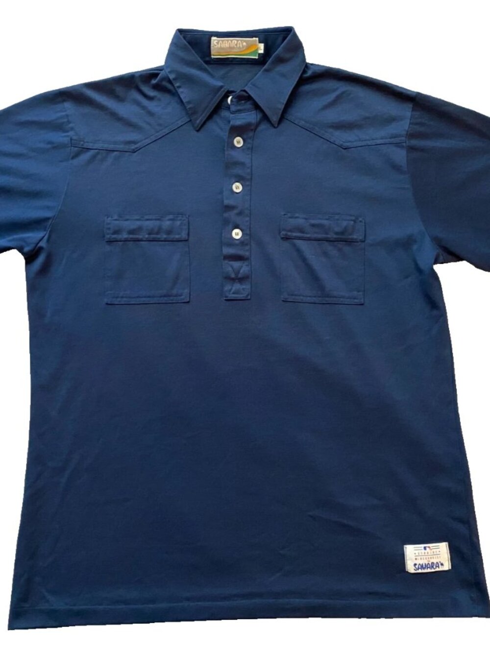 Vintage Sahara x MLB Boston Red Sox Short Sleeve Navy Polo Shirt
